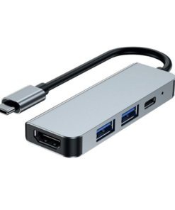 Adaptador Hub Tipo C 4 en 1 BYL-2011 Gris