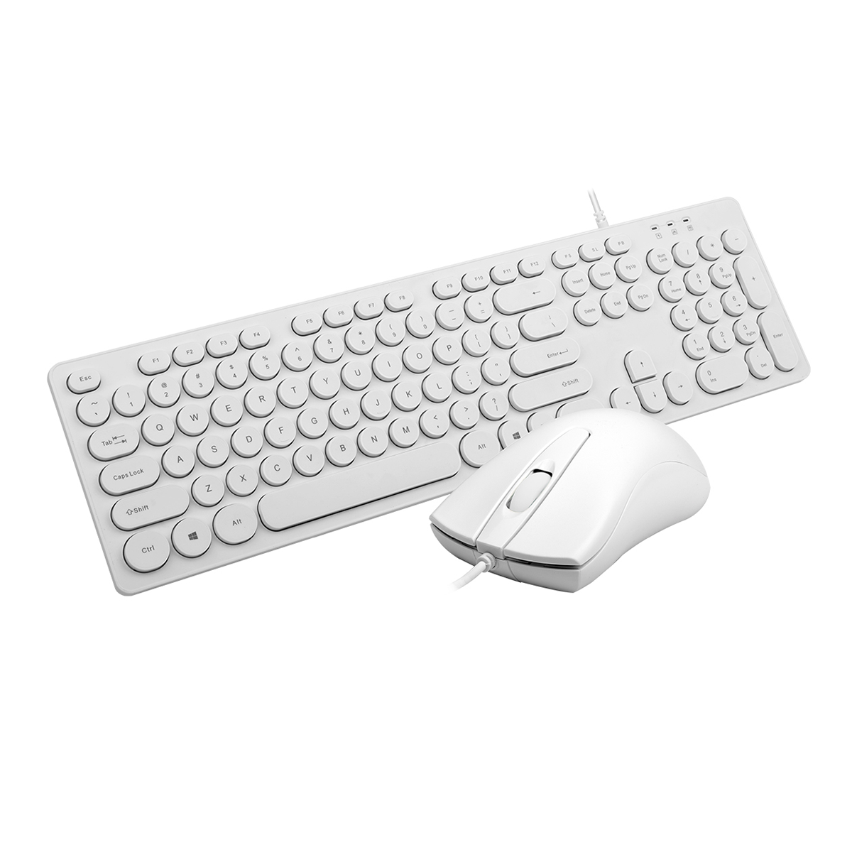 Kit Teclado y Mouse Microlab Telecommuting Home Office Blanco - Imagen 2