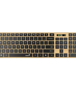 Teclado Slim Inalambrico Bluetooth + 2.4ghz Genius Slim Star-7250bt Dorado