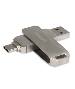 Alternative view of Pendrive Philips 64 GB 2 en 1 Usb Tipo C 3.0 Snap Gris